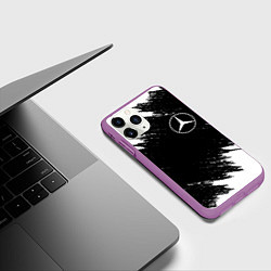 Чехол iPhone 11 Pro матовый MERCEDES, цвет: 3D-фиолетовый — фото 2