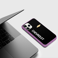 Чехол iPhone 11 Pro матовый Chevrolet, цвет: 3D-фиолетовый — фото 2