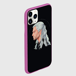 Чехол iPhone 11 Pro матовый ГЕРАЛЬТ ИЗ НЕТФЛИКСА, цвет: 3D-фиолетовый — фото 2