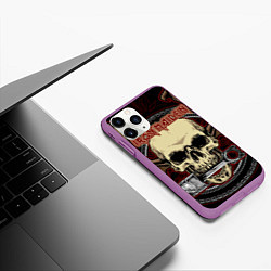 Чехол iPhone 11 Pro матовый Iron Maiden, цвет: 3D-фиолетовый — фото 2