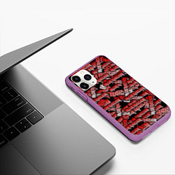 Чехол iPhone 11 Pro матовый Iron Maiden, цвет: 3D-фиолетовый — фото 2