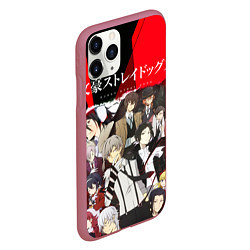 Чехол iPhone 11 Pro матовый Bungou Stray Dogs, цвет: 3D-малиновый — фото 2