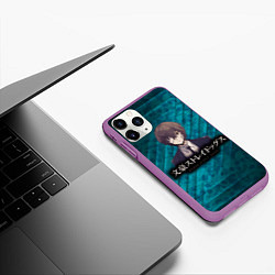 Чехол iPhone 11 Pro матовый Bungou Stray Dogs, цвет: 3D-фиолетовый — фото 2