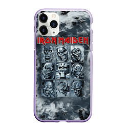 Чехол iPhone 11 Pro матовый Iron Maiden, цвет: 3D-светло-сиреневый