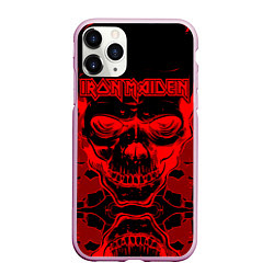 Чехол iPhone 11 Pro матовый Iron Maiden, цвет: 3D-розовый