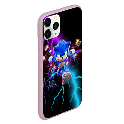 Чехол iPhone 11 Pro матовый SONIC, цвет: 3D-розовый — фото 2