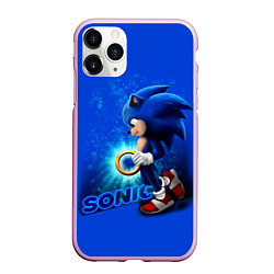 Чехол iPhone 11 Pro матовый SONIC, цвет: 3D-розовый