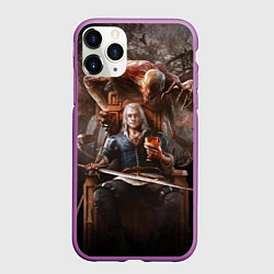 Чехол iPhone 11 Pro матовый КРОВЬ И ВЕДЬМАК, цвет: 3D-фиолетовый