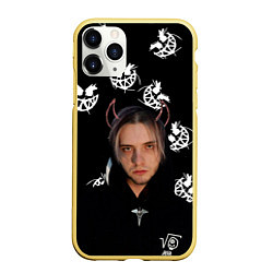 Чехол iPhone 11 Pro матовый PYROKINESIS, цвет: 3D-желтый