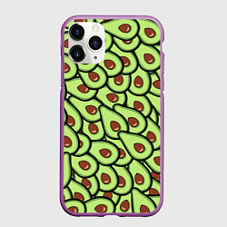 Чехол iPhone 11 Pro матовый АВОКАДО, цвет: 3D-фиолетовый