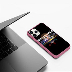 Чехол iPhone 11 Pro матовый Undertale, цвет: 3D-малиновый — фото 2