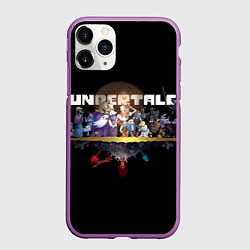 Чехол iPhone 11 Pro матовый Undertale, цвет: 3D-фиолетовый