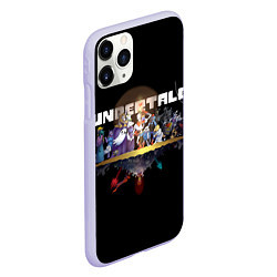 Чехол iPhone 11 Pro матовый Undertale, цвет: 3D-светло-сиреневый — фото 2