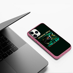 Чехол iPhone 11 Pro матовый Пограничные Войска, цвет: 3D-малиновый — фото 2