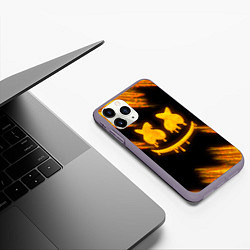 Чехол iPhone 11 Pro матовый Marshmello, цвет: 3D-серый — фото 2