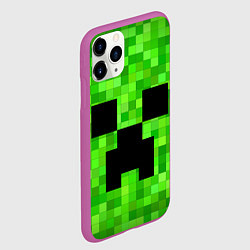 Чехол iPhone 11 Pro матовый MINECRAFT, цвет: 3D-фиолетовый — фото 2