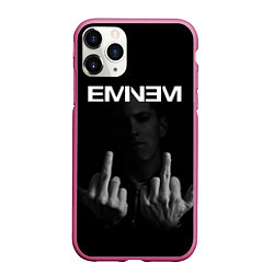 Чехол iPhone 11 Pro матовый EMINEM, цвет: 3D-малиновый