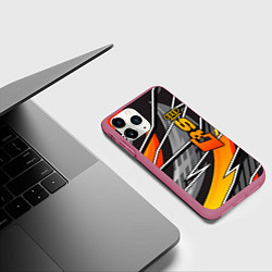 Чехол iPhone 11 Pro матовый Audi RS, цвет: 3D-малиновый — фото 2