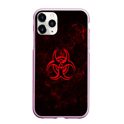 Чехол iPhone 11 Pro матовый BIOHAZARD, цвет: 3D-розовый