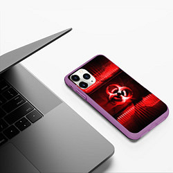 Чехол iPhone 11 Pro матовый BIOHAZARD, цвет: 3D-фиолетовый — фото 2