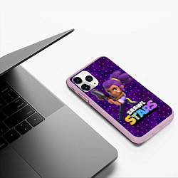 Чехол iPhone 11 Pro матовый Brawl stars Шелли, цвет: 3D-розовый — фото 2