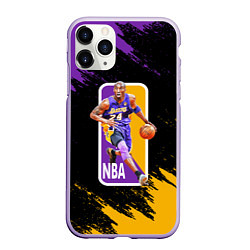 Чехол iPhone 11 Pro матовый LA LAKERS KOBE BRYANT, цвет: 3D-светло-сиреневый