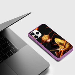 Чехол iPhone 11 Pro матовый KIMETSU NO YAIBA, цвет: 3D-фиолетовый — фото 2