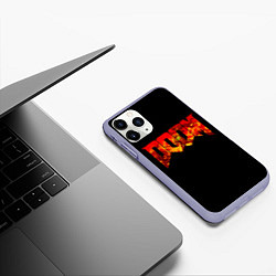 Чехол iPhone 11 Pro матовый DOOM, цвет: 3D-светло-сиреневый — фото 2