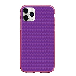 Чехол iPhone 11 Pro матовый Фиолетовая волна, цвет: 3D-малиновый