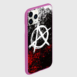 Чехол iPhone 11 Pro матовый АНАРХИЯ, цвет: 3D-фиолетовый — фото 2