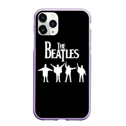 Чехол iPhone 11 Pro матовый Beatles, цвет: 3D-светло-сиреневый