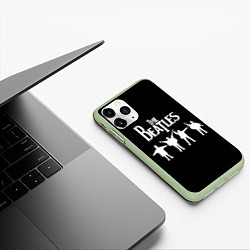 Чехол iPhone 11 Pro матовый Beatles, цвет: 3D-салатовый — фото 2