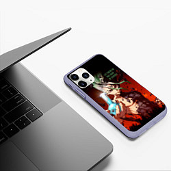 Чехол iPhone 11 Pro матовый Доктор Стоун, цвет: 3D-светло-сиреневый — фото 2