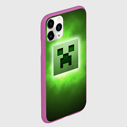 Чехол iPhone 11 Pro матовый MINECRAFT, цвет: 3D-фиолетовый — фото 2