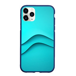 Чехол iPhone 11 Pro матовый Волна, цвет: 3D-тёмно-синий