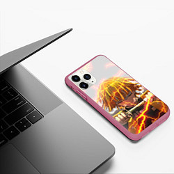 Чехол iPhone 11 Pro матовый KIMETSU NO YAIBA, цвет: 3D-малиновый — фото 2