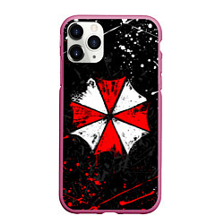 Чехол iPhone 11 Pro матовый RESIDENT EVIL UMBRELLA, цвет: 3D-малиновый