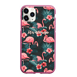 Чехол iPhone 11 Pro матовый Flamingo, цвет: 3D-малиновый