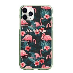 Чехол iPhone 11 Pro матовый Flamingo