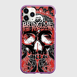 Чехол iPhone 11 Pro матовый Bring Me the Horizon, цвет: 3D-фиолетовый