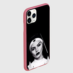 Чехол iPhone 11 Pro матовый МОНАХИНЯ, цвет: 3D-малиновый — фото 2