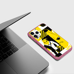 Чехол iPhone 11 Pro матовый Agent Peely Агент Пили, цвет: 3D-малиновый — фото 2