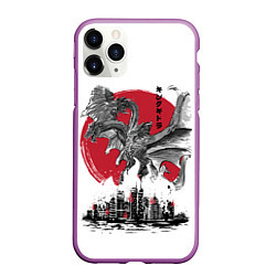 Чехол iPhone 11 Pro матовый GODZILLA, цвет: 3D-фиолетовый