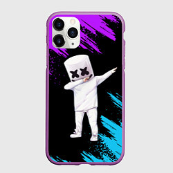 Чехол iPhone 11 Pro матовый Marshmello, цвет: 3D-фиолетовый