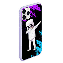 Чехол iPhone 11 Pro матовый Marshmello, цвет: 3D-светло-сиреневый — фото 2