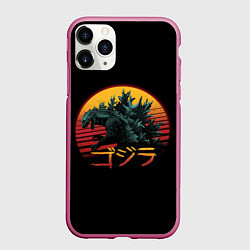 Чехол iPhone 11 Pro матовый GODZILLA, цвет: 3D-малиновый