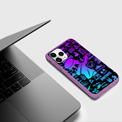 Чехол iPhone 11 Pro матовый FORTNITE X MARSHMELLO, цвет: 3D-фиолетовый — фото 2