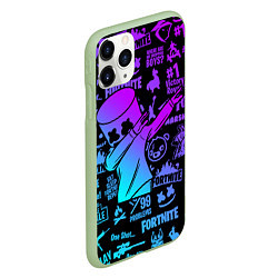 Чехол iPhone 11 Pro матовый FORTNITE X MARSHMELLO, цвет: 3D-салатовый — фото 2