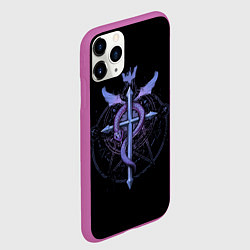 Чехол iPhone 11 Pro матовый Стальной алхимик, цвет: 3D-фиолетовый — фото 2