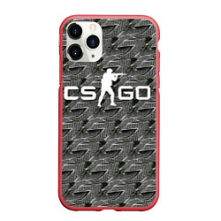 Чехол iPhone 11 Pro матовый CS GO, цвет: 3D-красный